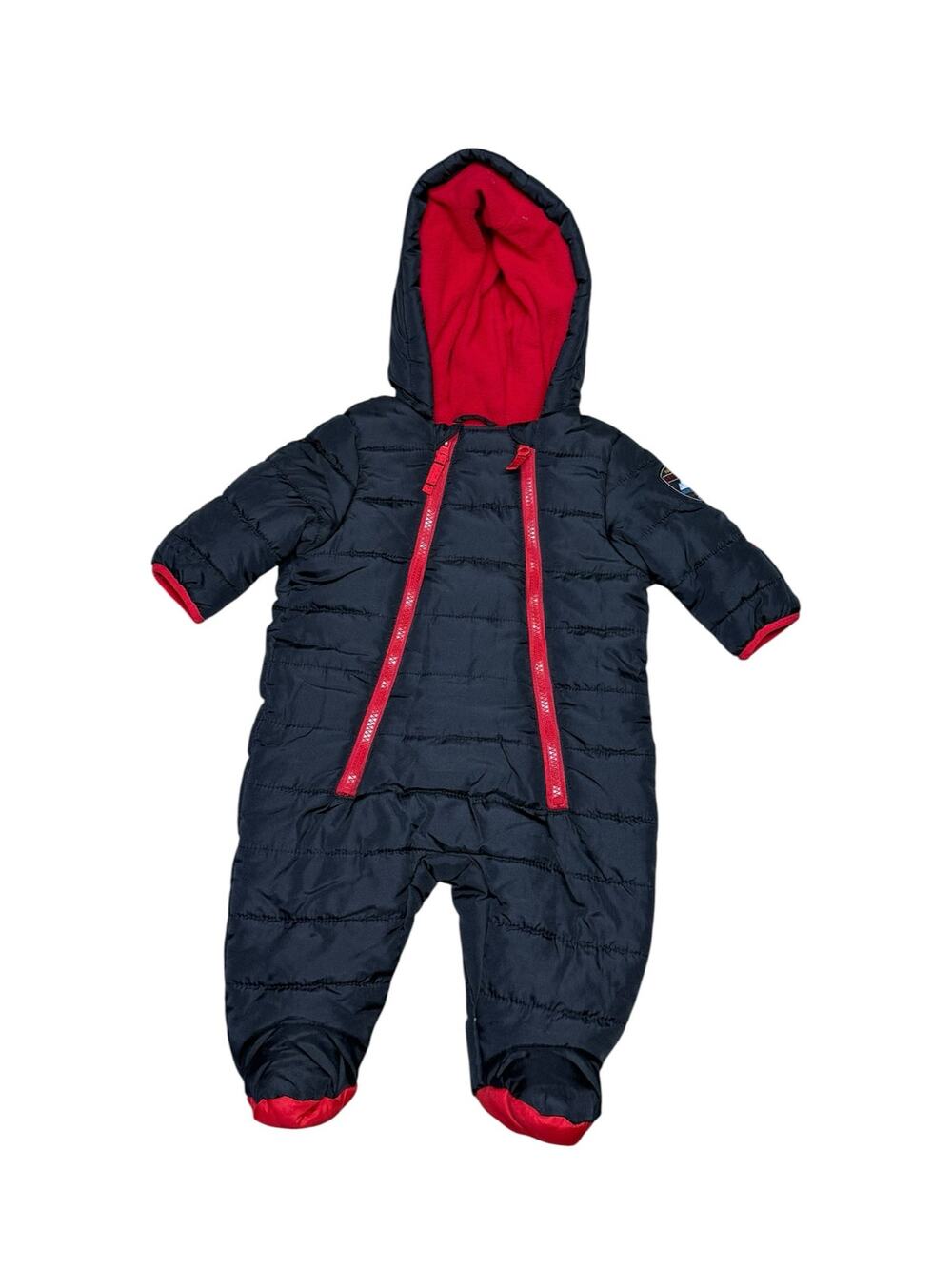Weatherproof Black Red Hooded Snow Suit Baby Bunting Size 3-6 Months NEW NWT